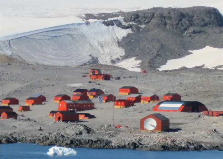 Paisaje antártico de la Base Esperanza, donde resonará Sonitus Spes
